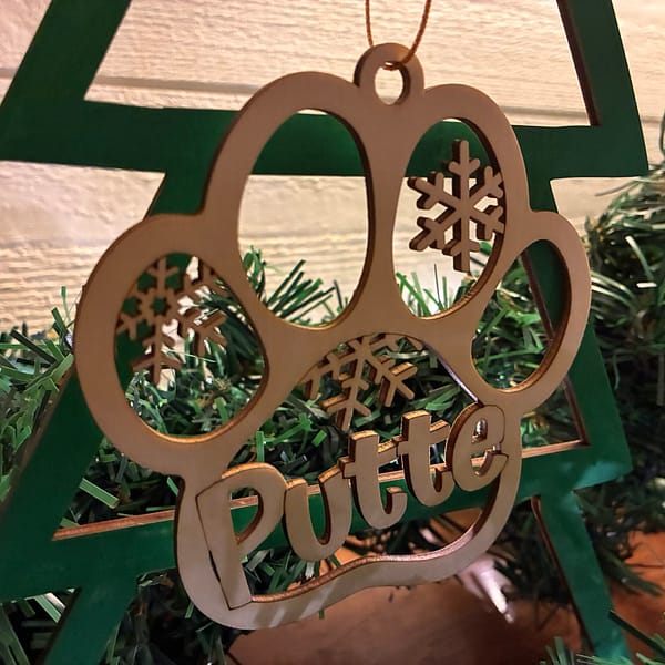 Hundtass-hänge med valfritt namn