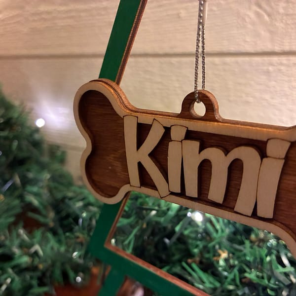 Hundben-hänge med valfritt namn